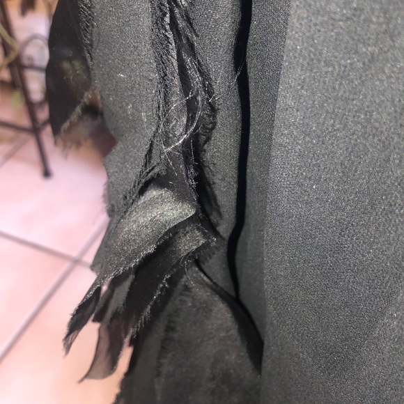 Moschino Women Black Sleeveless Chiffon Beaded With Ruffled Tiers Cocktail Dress - Picture 13 of 16